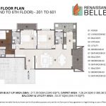 Renaissance Bellevue 3BHK Floor Plan